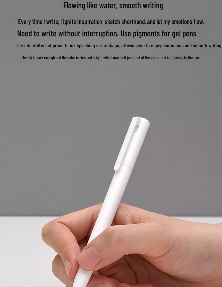 Xiaomi Gel Pen Set: 10 Pieces, 0.5mm, Ideal for Business, Office, Students, and Teachers.