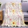 Pastel Vine Lightweight Microfiber Soft Christmas Fleece Blanket Warm Cozy Throw for Bed Sofa Office Travel All Season