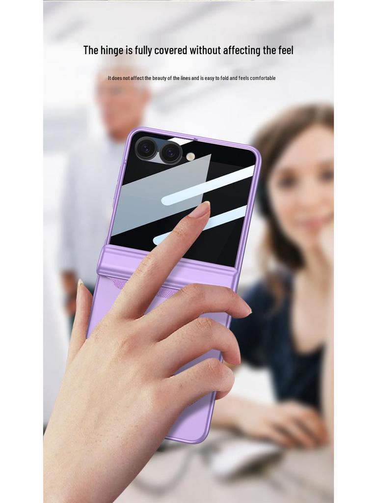 Samsung Z Flip7 Anti-Peep Full Coverage Magnetic Case with Foldable Screen Hinge Protection