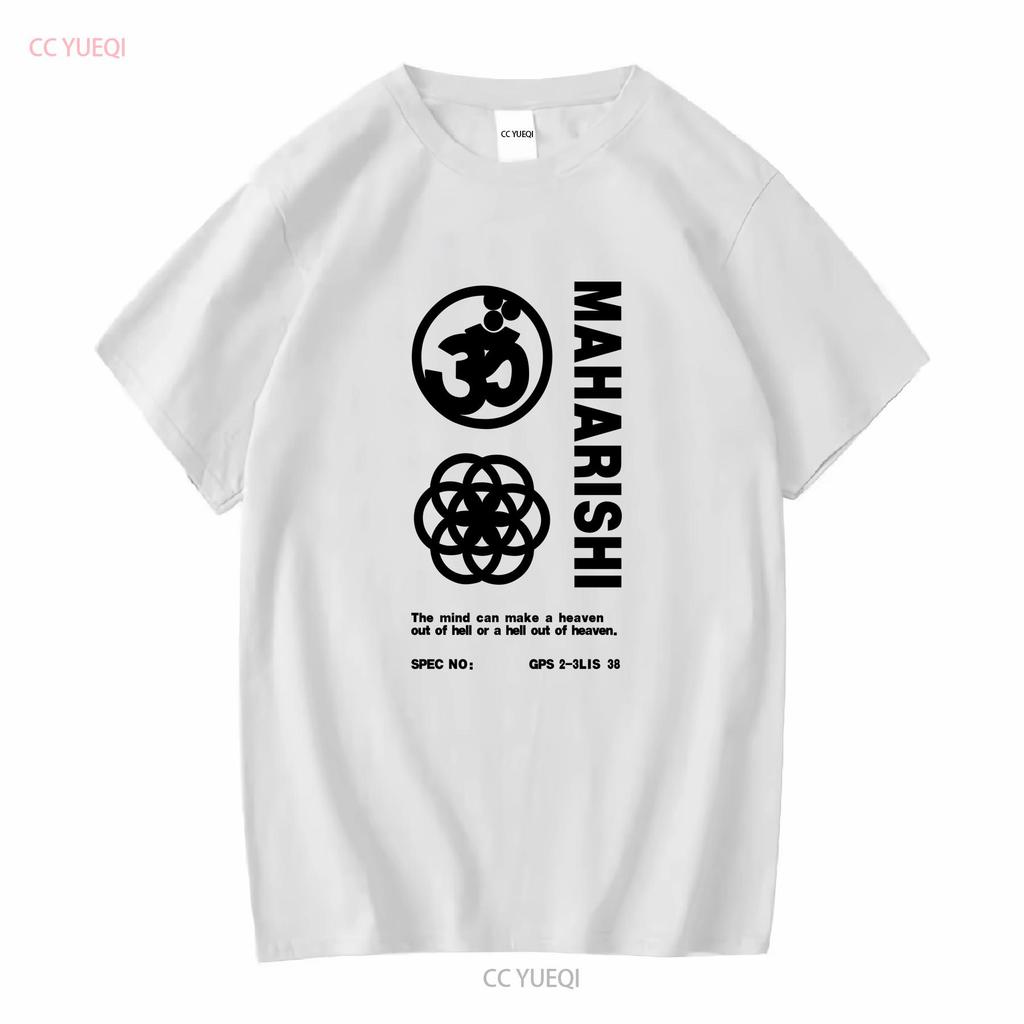 T-shirt girocollo Maharishi da uomo XL Nera Con Stampa manica lunga o corta vintage Lavata Alla moda Casual Elasticizzata Versatile