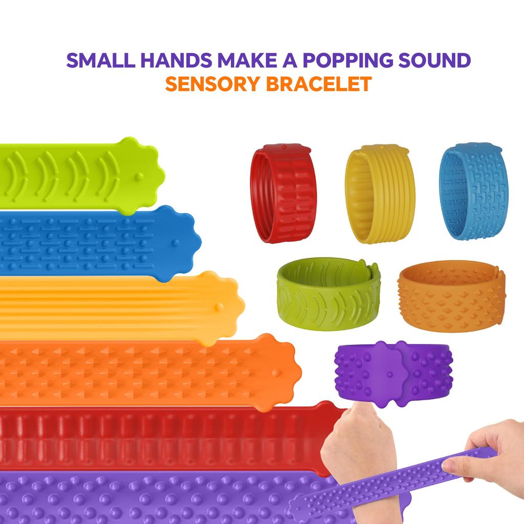 Children'S Educational Sensory Toys, Silicone Wristband, Sensory  Ring, Stress,Relieving Toy