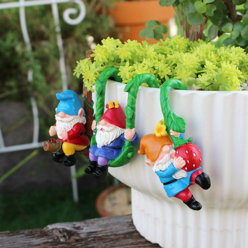 3pcs Dwarf Resin Home Decoration Statue Decoration Crafts Outdoor Courtyard Garden Bonsai Pendants Statue Ornaments 2025 New