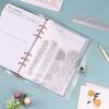 10 Pcs Plastic Binder Pocket Clear Poly Binder Organizer 6 Holes A5 Binder Folders for School and Office Supplies