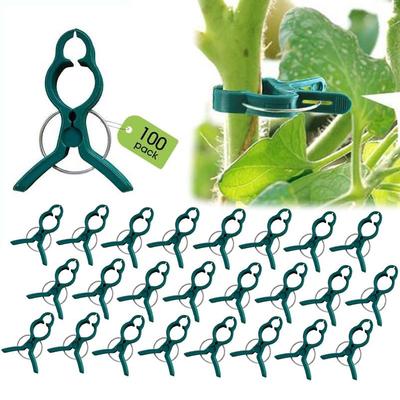 100 peças de clipes de plástico para plantas atualizados e seguros, clipes de treliça de tomate, clipes de suporte para plantas, clipes de fixação de videira para vegetais de jardim