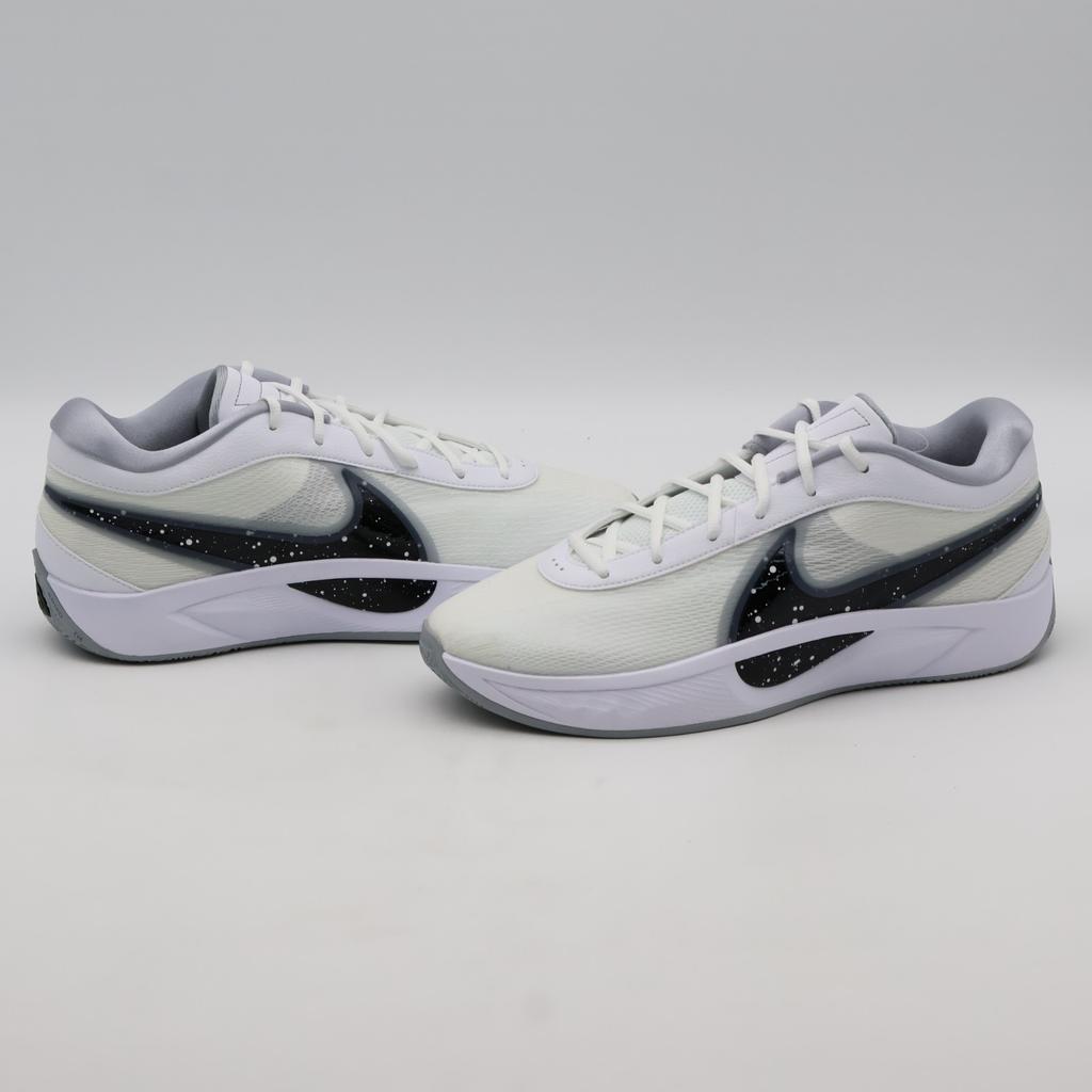 FJ7807-102 Nike Giannis Freak 6 White Black Wolf Grey (Men's)