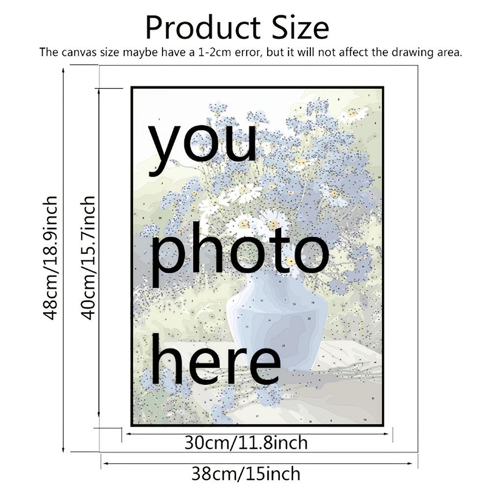 [Customized] Photo Custom Picture with Numbers Kits From Photo Acrylic Painting Kit for Home Decor, Gifts for Valentine's Day,  Birthday Without Frame