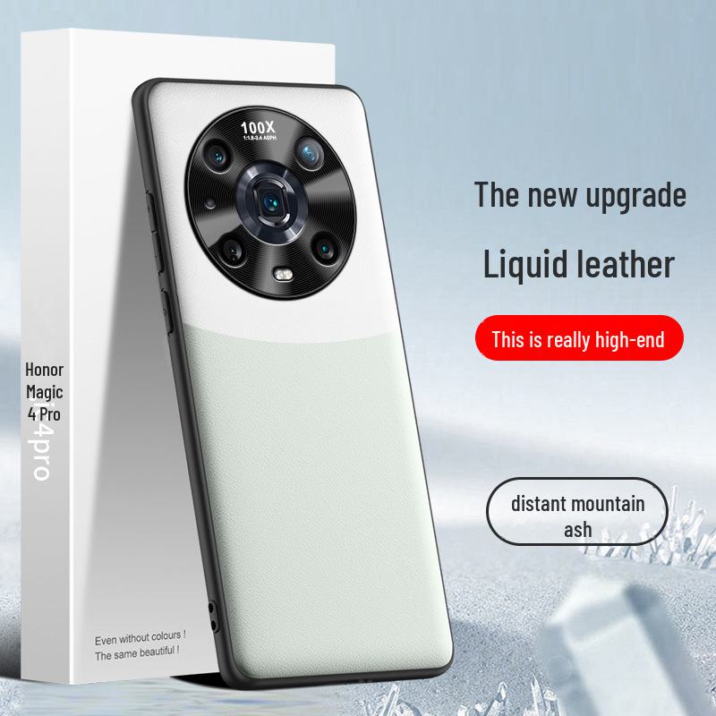Liquid Leather Shell Protective Cover for Honor Magic 4 Pro Provides Anti-fall Protection In a Single Piece Shipment.