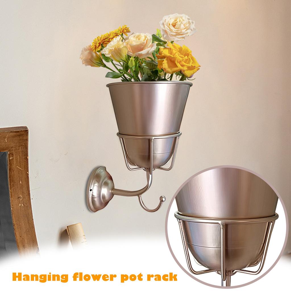 Hook Flower Pot Rack Integrated Metal Creative Wall Hanging Home Decoration