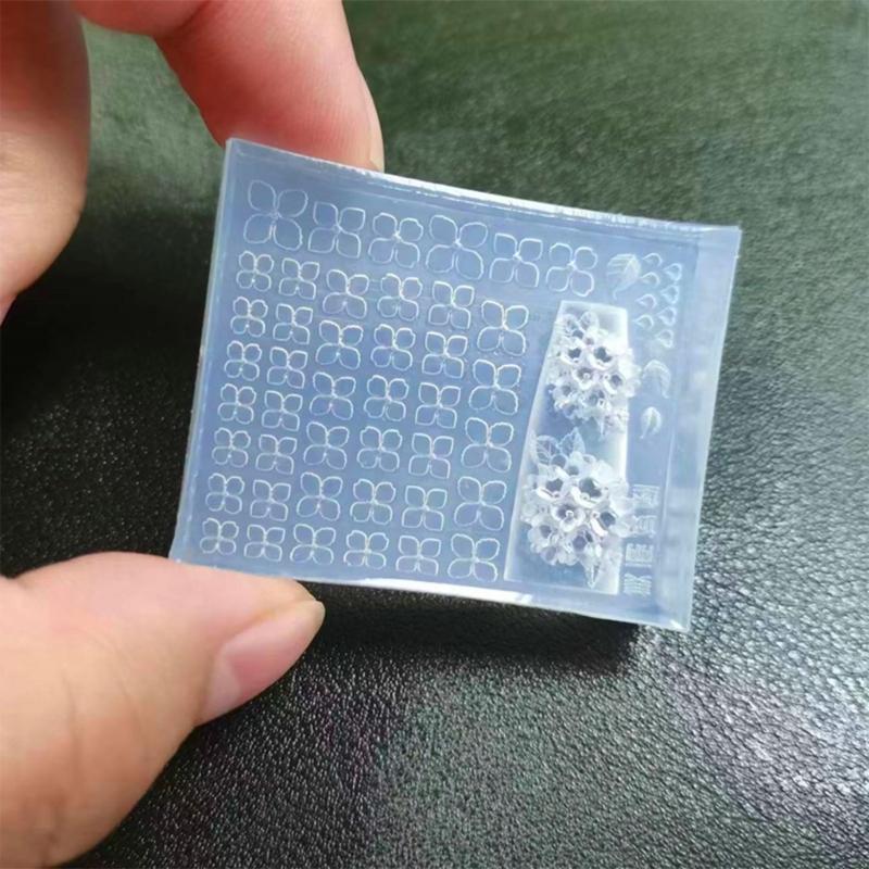 3D Nail Art Mold with Flower Patterns Template Carving Sticker Stencil Tools Creative Stunning Nail Decorations Moulds