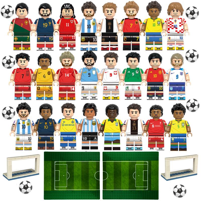 

Футболист Звезда Строительный Блок Злодей Футбольное Поле Сцена Игрушка Pyp