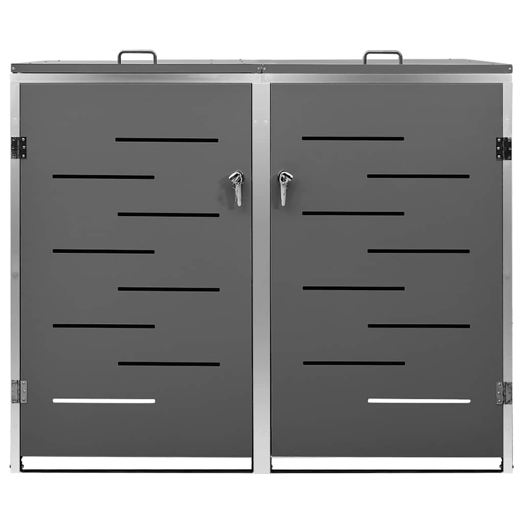 vidaXL Mülltonnenbox für 2 Tonnen 138x77,5x115 cm Edelstahl