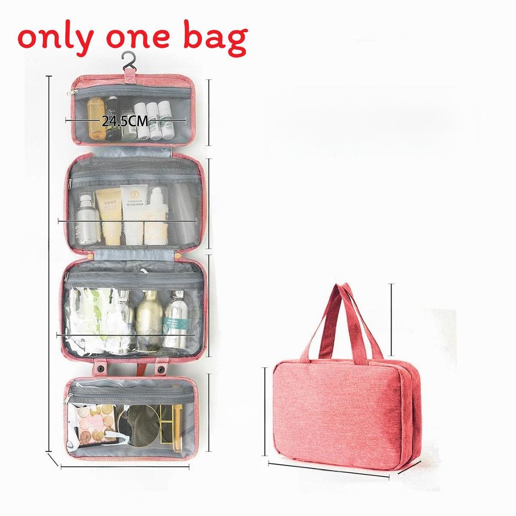 Urban Minimalist Polyester Travel Toiletry Organizer With Multicolor Compartments For Daily Use