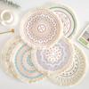 4Pcs Ins Style Simple Hand-Woven Jute Placemats Coasters Retro Cotton Linen Decorative Mats Vase Mats Kitchen Accessories