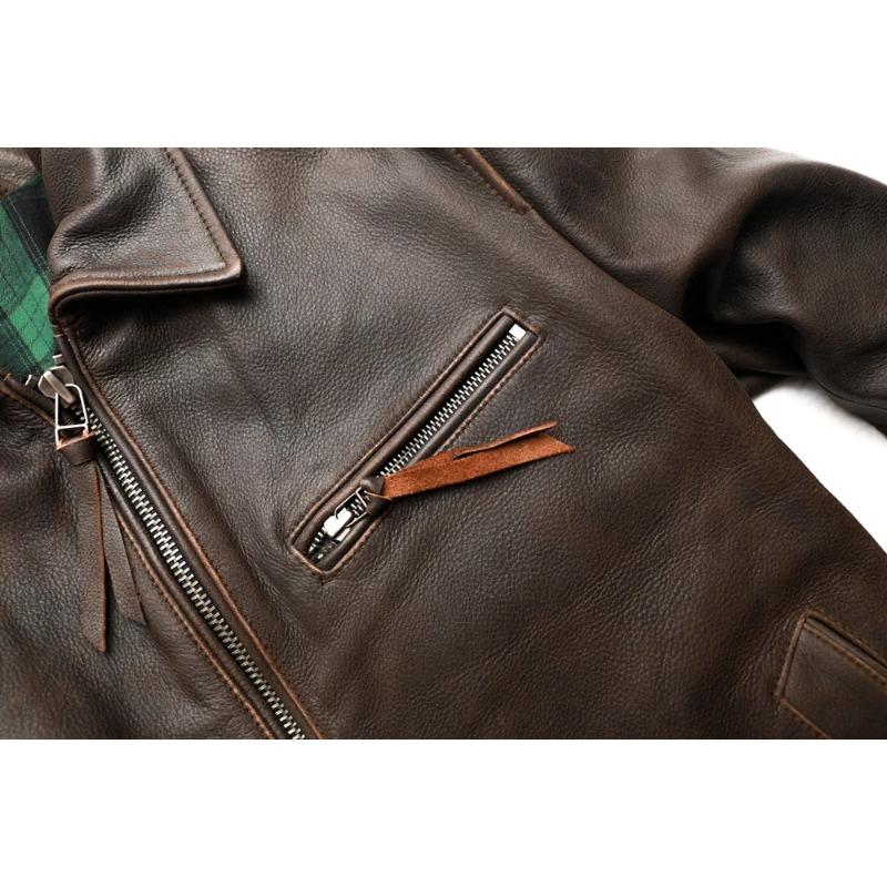 Super Men Leather Jacket Thick Soft Natural Cowhide Real Leather Coat
