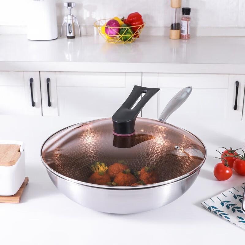 Kombach Elite Honeycomb 304 Stainless Steel Wok