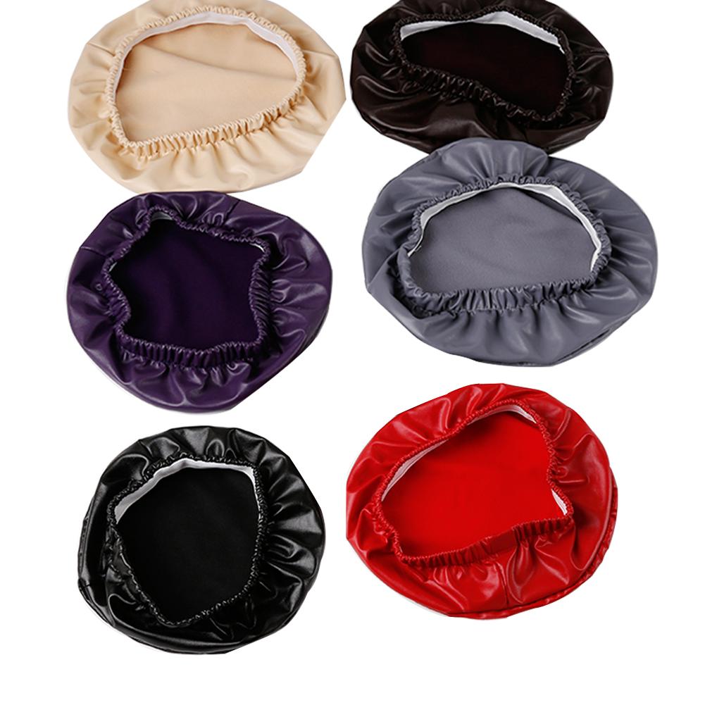Elastic PU Leather Round Stool Chair Cover Waterproof Pump Chair Protector Bar Beauty Salon Small Round Seat Cushion Sleeves