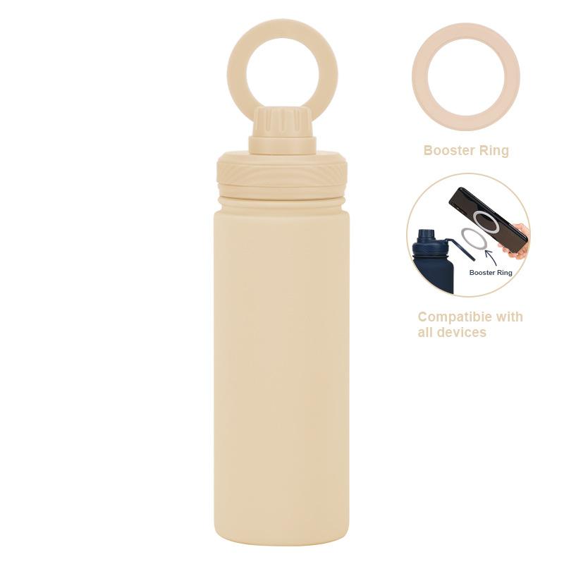 Sportwasserflasche aus Edelstahl, Weithals, tragbar, magnetischer Wasserbecher, Outdoor-Sport-Thermosbecher