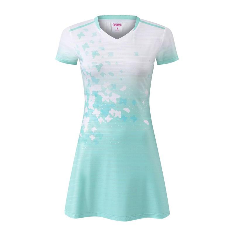 Womens Sports Dress Tennis Badminton Ping Pong Quick Dry Breathable Anti-Slip Short Sleeve Athletic Wear