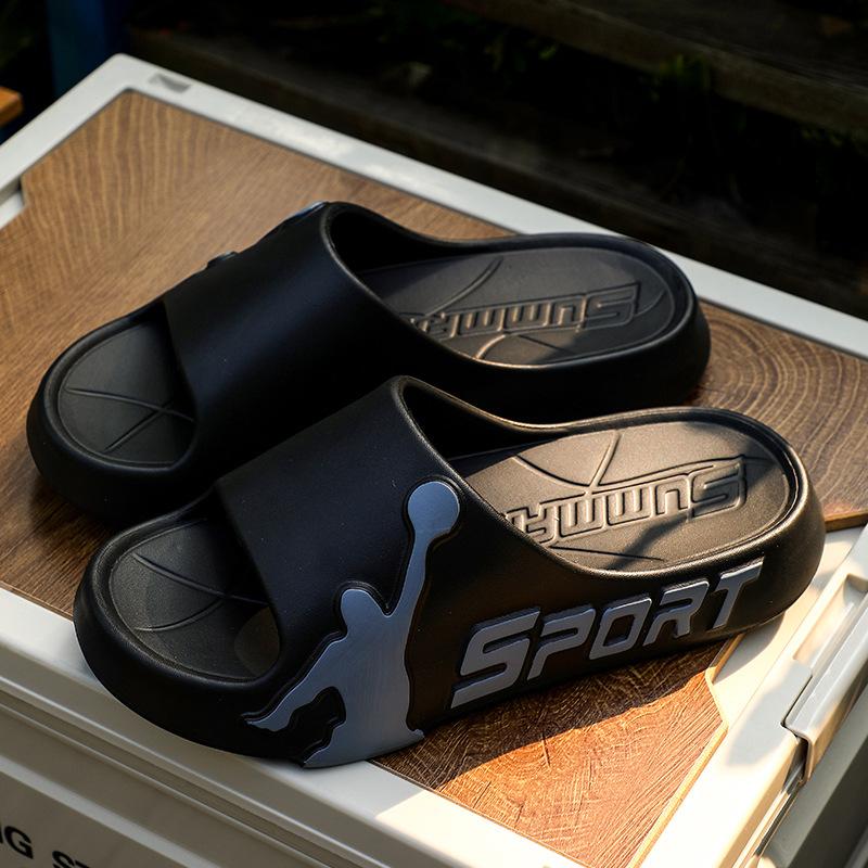 

Обувь Тапочки Мужская Летняя Пара Платформа Домашние Внутренние Сандалии Douyin Same Женская Обувь 44-45 [Standard code] чёрный