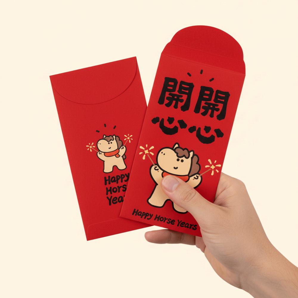 30 pieces Chinese Style 2026 Horse Year Red Envelope Cute Large Capacity New Year Money Envelope Paper Traditional Red Pocket