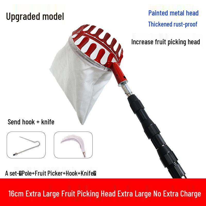 Telescopic Stainless Steel Fruit Picking Pole, Retractable & Super Hard for High-Altitude Toona Sinensis Harvesting