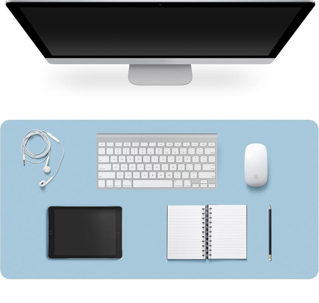 Desk Pad Protector, Non-Slip PU Leather Large Mouse Pad, Easy Clean, Writing Pad for /Home/Decor/School Desk Mat