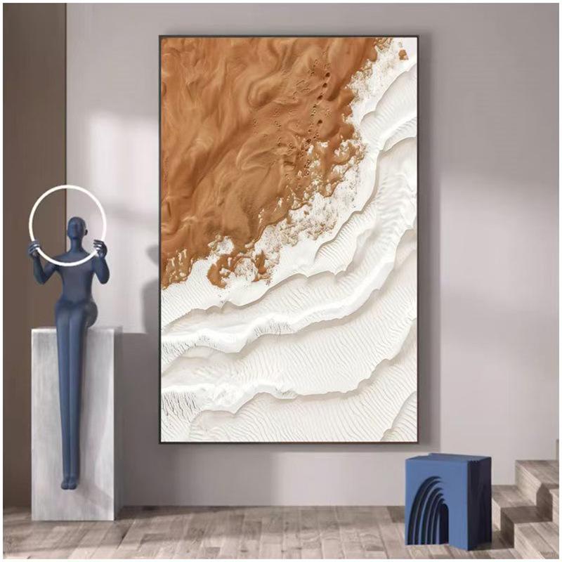 Colorful Abstract Oil Canvas Wall Art for Living Room & Bedroom - Frameless