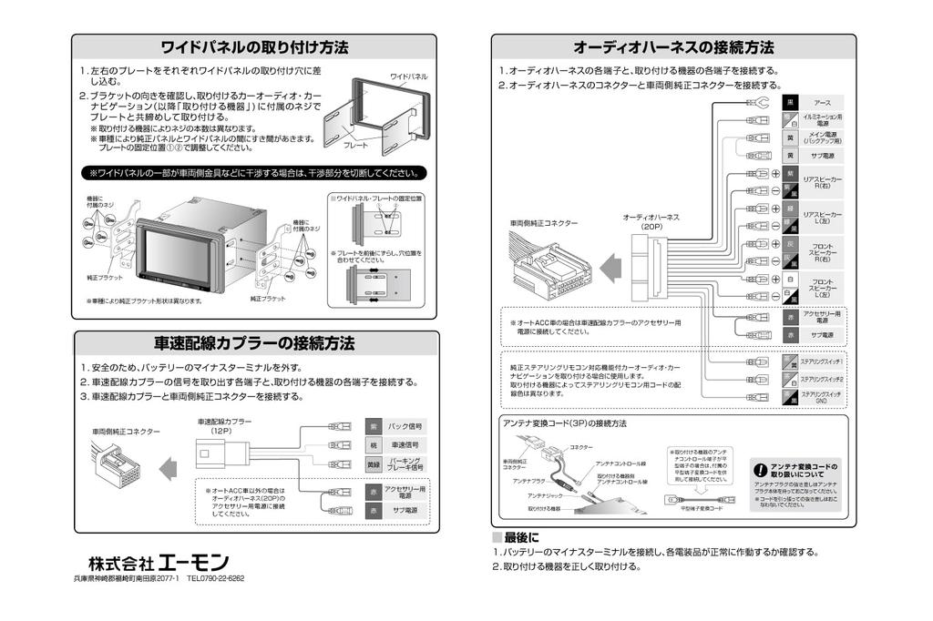 Amon AODEA Audio Navigation Installation Kit for Nissan Vehicles N-2463