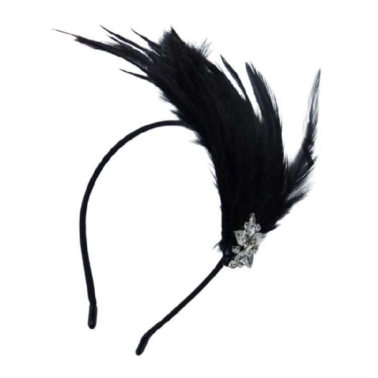 1920er Jahre Kopfschmuck Mardi Gras Party Feder-Haarband Damen Fascinator Stirnband