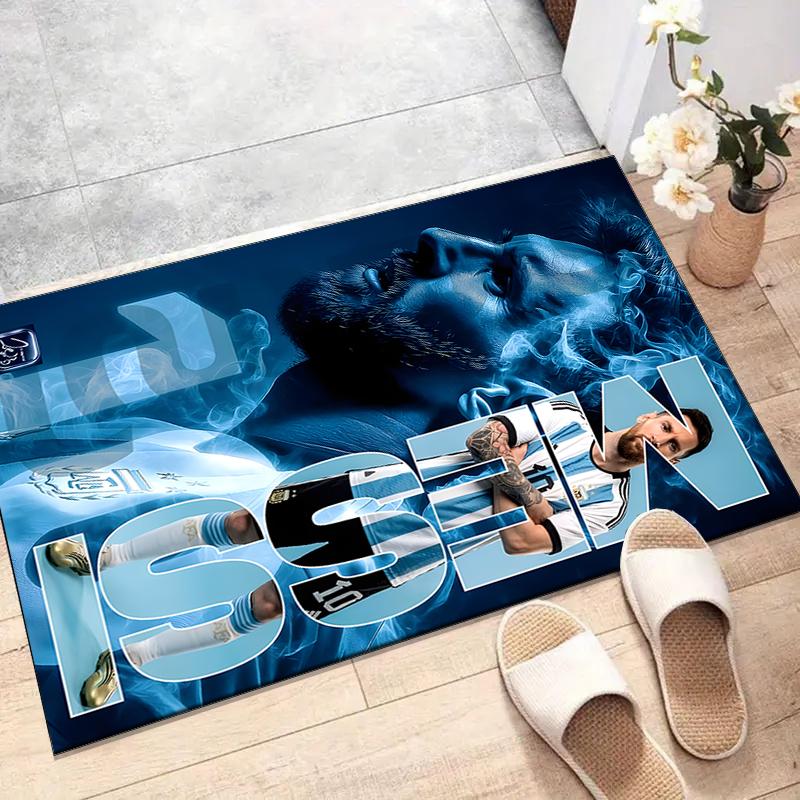 1pc M-Messi4 Design Printed Area Rug Carpet for Bedroom Living Room Home Decor Rugs Mat Non Slip Mat Rug for Bedside