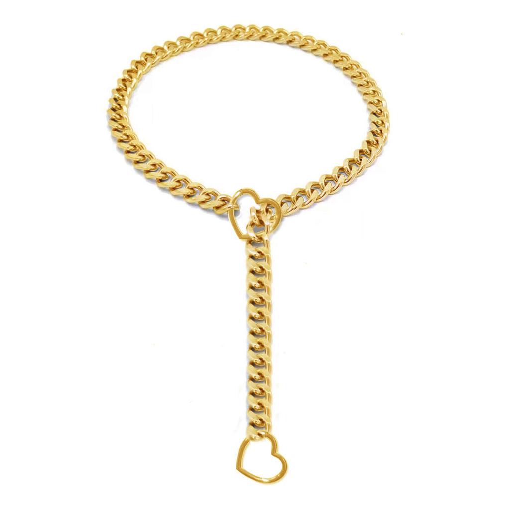 European & American Gothic Cuban Chain Love Pendant Adjustable Necklace