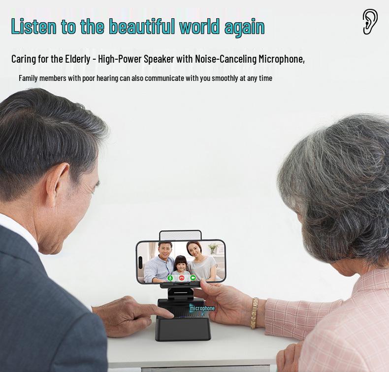 L37 Bluetooth Speaker Phone Stand with Long Battery Life & HD Sound Quality, Multi-Angle Design