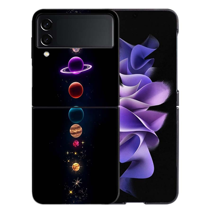 Cosmic Galaxy Phone Case For Samsung Z Flip 6 7 5G Galaxy Z Flip 5 4 3 5G Cases Shockproof Hard Cover TPU