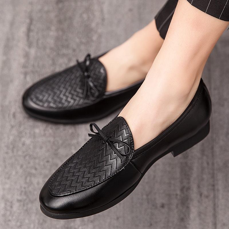 Herrenschuhe große Größe Frühling neue einpedalige Slipper Mode lässig bedecken Füße Doudou Schuhe Friseur Lederschuhe