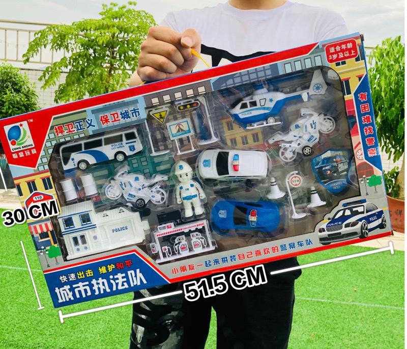 Construction Truck Fire Truck Inertia Pull Back Truck Set Gift Box Excavator Bulldozer Model Boy Toy