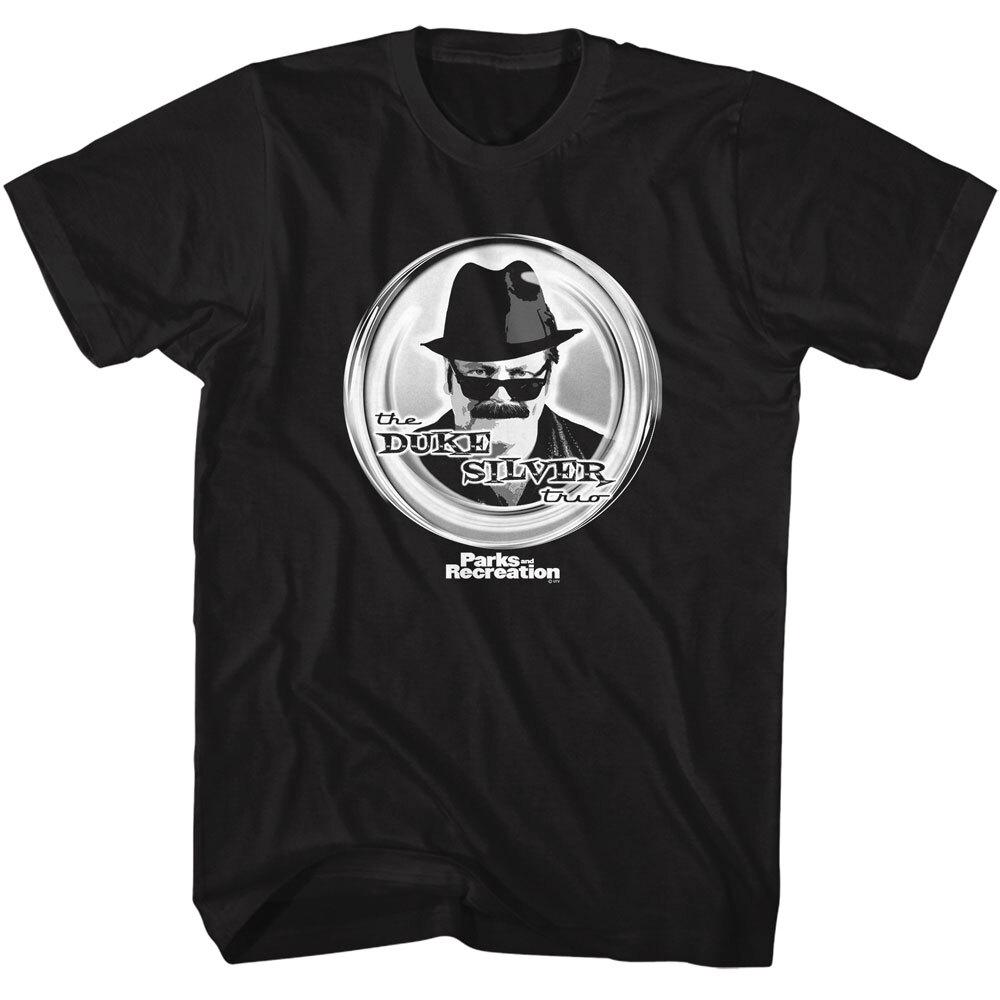 Parks and Recreation Ron Swanson Alter Ego The Duke Silver Trio Men T Shirt M