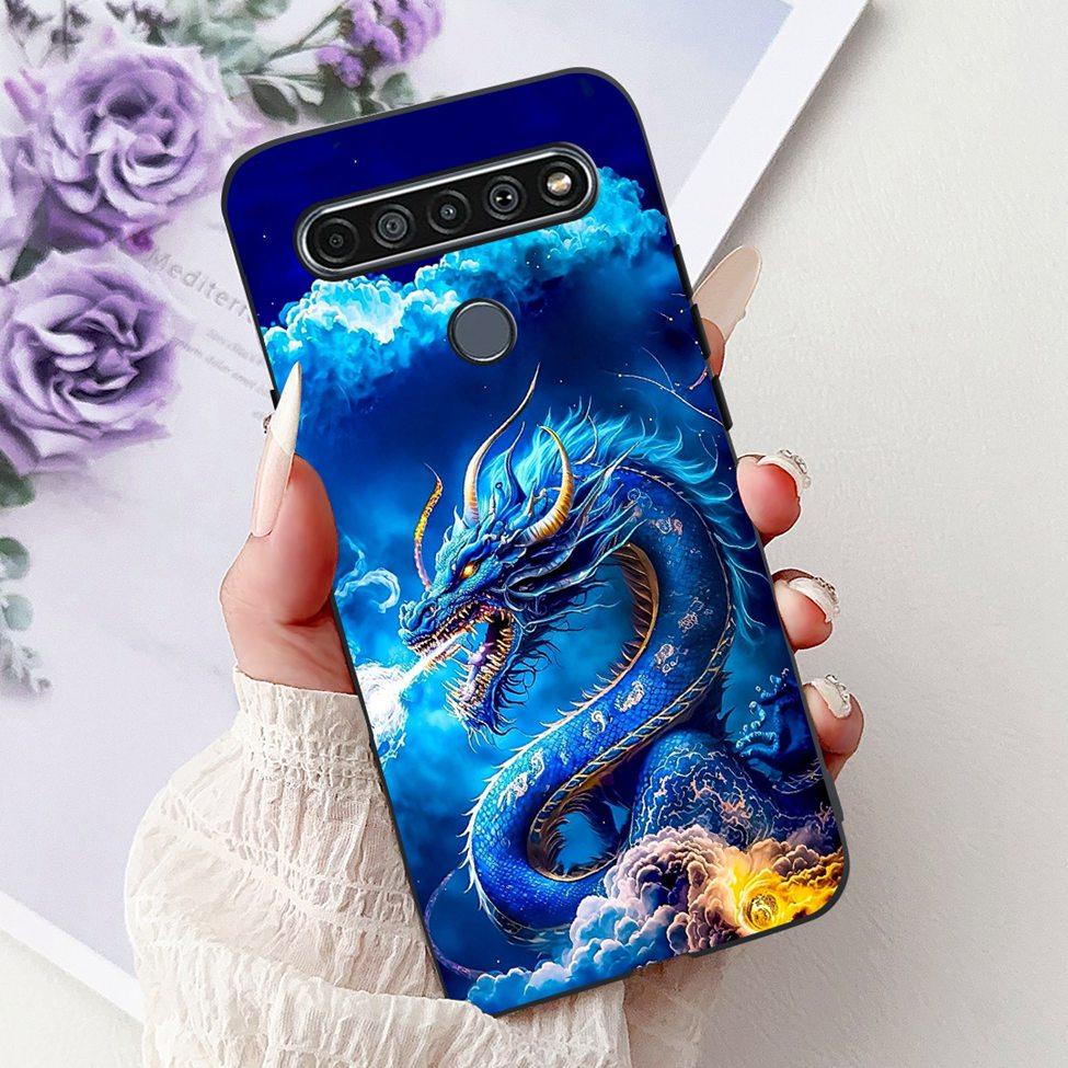 2020 For LG K41S LM-K410 Cover For LG K51S Case LM-K510 Luxury Butterfly Love Cute Cat Cool Handsome Lion Painted Black Silicone