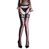 Lace One-Piece Suspender Stockings Ultra-Thin Glossy Silky Sexy Temptation Long Tube Suspender Black Stockings for Women