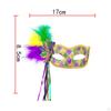 Masquerade Feather Mask Half Face Costume Comfortable Halloween Shield for Women Men