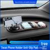 PVC Car Dashboard Anti-Slip Mat & Phone Holder for SUVs - Multi-Function Navigation