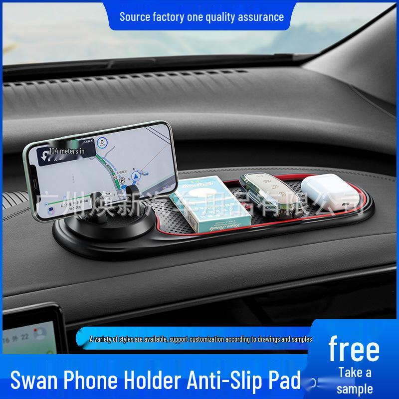 PVC Car Dashboard Anti-Slip Mat & Phone Holder for SUVs - Multi-Function Navigation