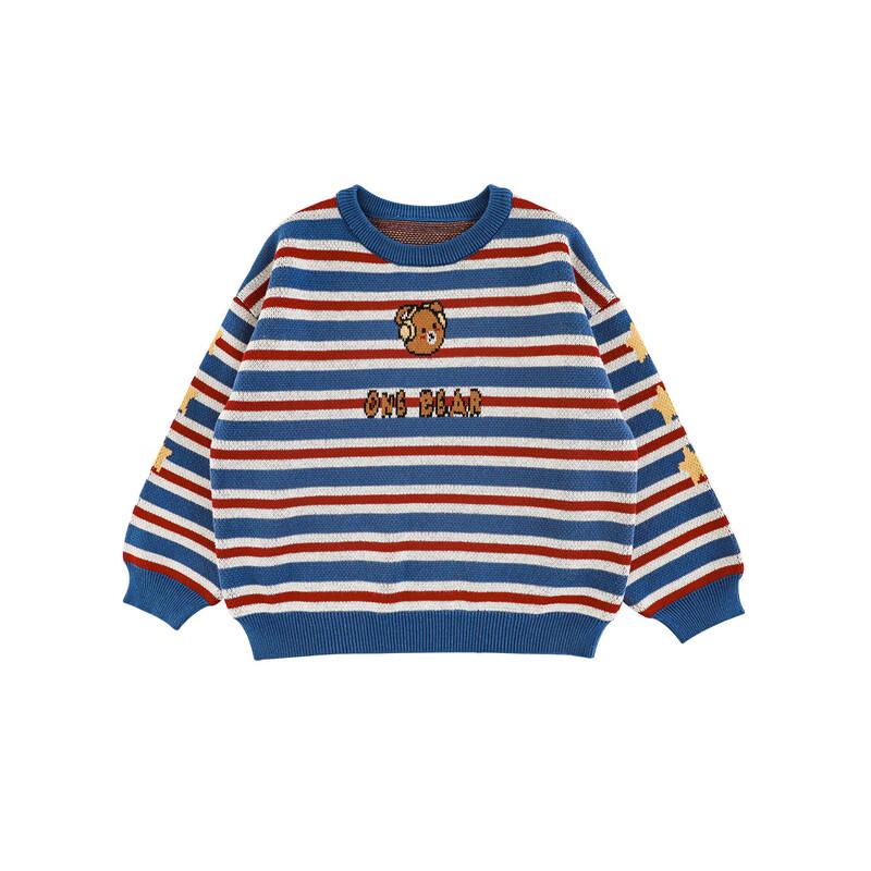 Youyou Boys  Striped Knit Sweater 100 cm