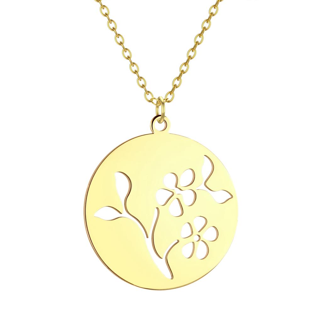 Kinitial Cactus Saturn Planet Infinity Lips Bird Landscape Sun Mountain Stainless Steel Pendant Necklace For Women Jewelry Gift