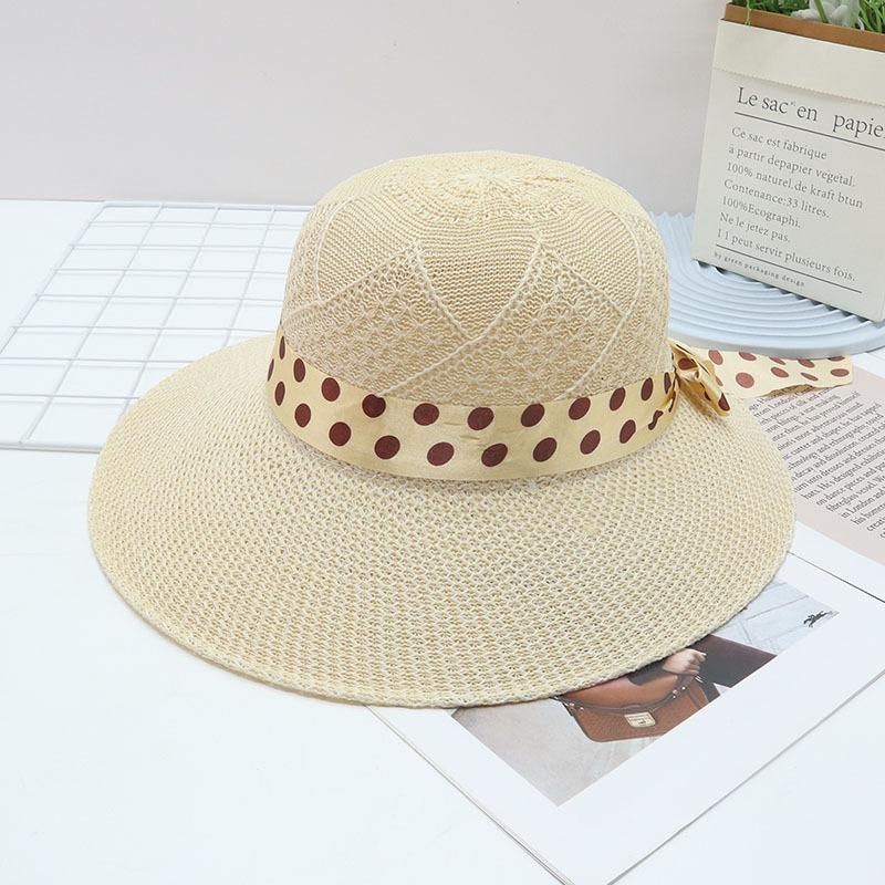 Straw Straw Hat Women's Big Eaves Beach Hat Summer Shading Sun Hat Outdoor Travel Seaside Spring and Autumn Versatile