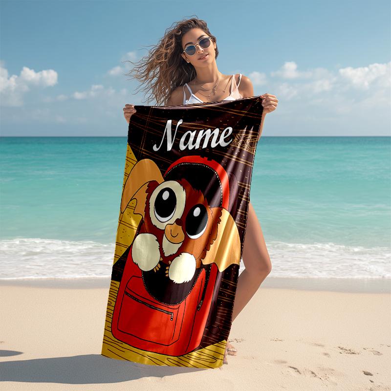 Personalized Customized Proof Beach Towel with Gremlins Pattern - Soft, Absorbent,quick-drying,perfect Swimming,camping&bathing