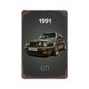 Metal Tin Poster 80s GTI Sports Classic Car Retro Metal Tin Sign Plaque Poster for Bar Club Wall Home Vintage Wall Plate Pendant
