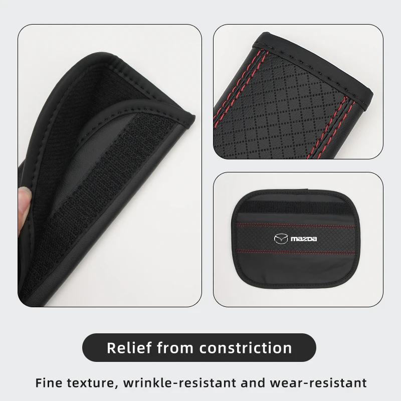 2025 Hot 2pcs Car Seat Belt Shoulder Cover Interior Safety Belt Protector For Mazda CX5 6 CX7 323 Axela Atenza Demio CX30 CX3 CX