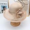 Women'S Retro Organza Fisherman Hat Big Brim Summer Sun Visor Breathable Lightweight French Style Hepburn Design