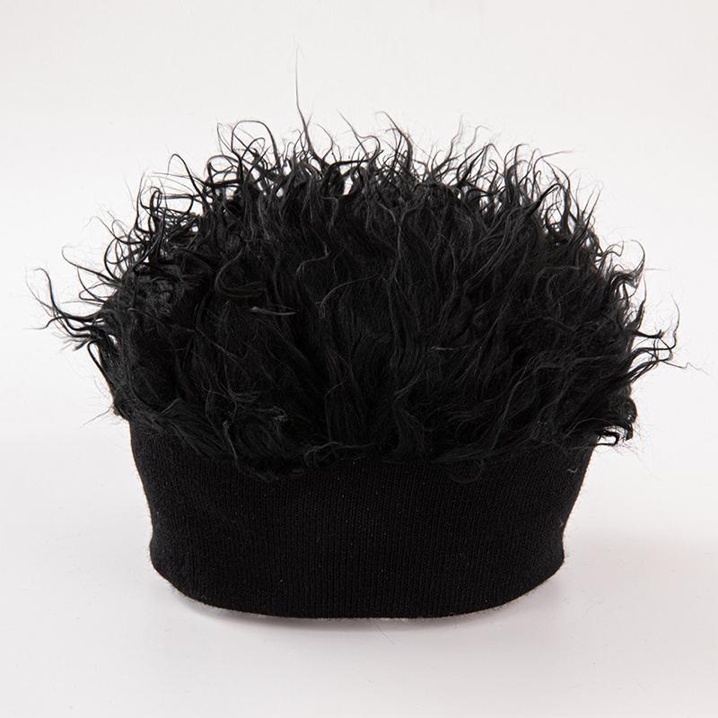 Wig Cap Men Hat Handsome Simulation Wig Short Hair Sun Visors Caps Hair Retro Wig Hat Adjustable Casual Cap Short Hat