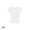 Pure desire dopamine sister feeling semi-open neck short sleeves summer waist thin red top Spice girls wear temperament T-shirt